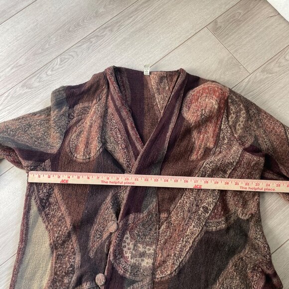 Baba One-Size Women's Vintage Lagenlook Button-Up Cardigan Jacket - Picture 6 of 8